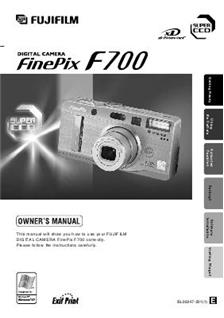 Fujifilm FinePix F700 manual. Camera Instructions.